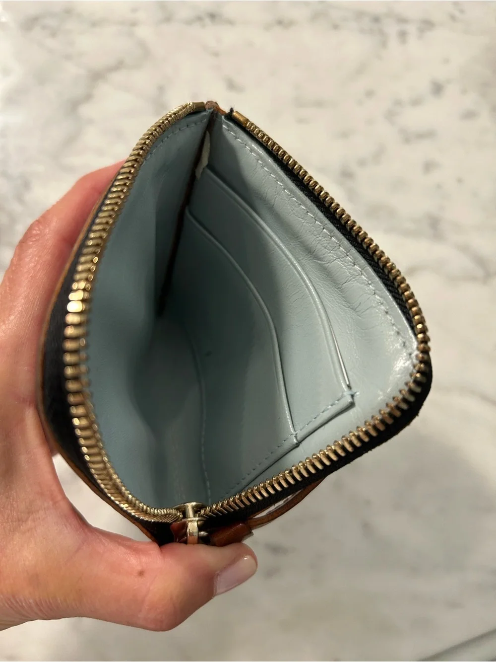 Clare V. Corner Zip Wallet in Miel